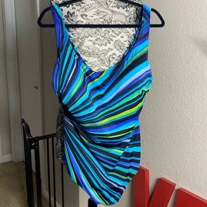 Robby Len Swim fashions One piece Swimsuit Size 24